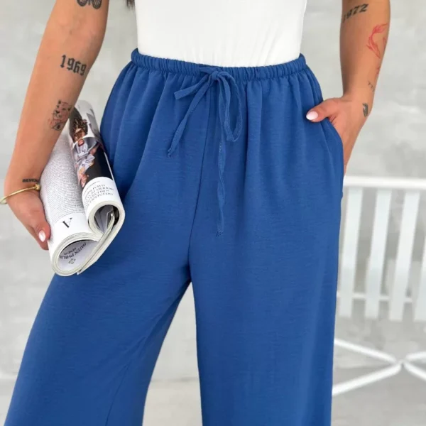 Ayrobin Oversize Kadın Pantalon - Saks