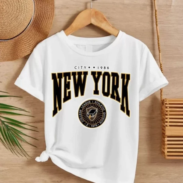 Çocuk Unisex Baskılı T-Shirt - Beyaz
