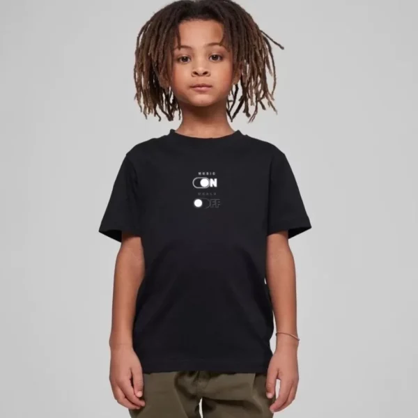 Çocuk Unisex Baskılı T-Shirt - Siyah