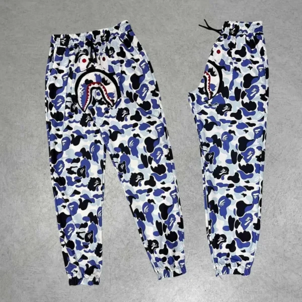 İki İplik Mevsimlik Bape Nakişli Eşofman Pantolon - Gri