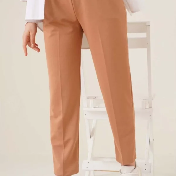 Kadın Tam Kalıp Basic Eşofman Pantolon - Kahverengi