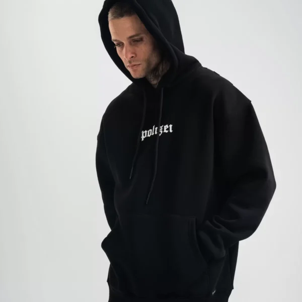 Kapşonlu Double Oversize Dijital Patchli SweatShirt - Siyah
