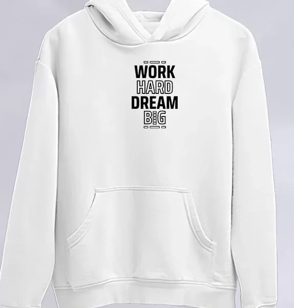 Kışlık Üç İplik Kapüşonlu SweatShirt - Beyaz