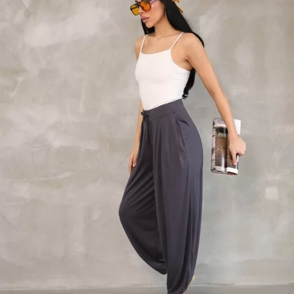 Osy Modal Yumuşak Dokulu Kumaş Şalvar Pantalon - Antrasit