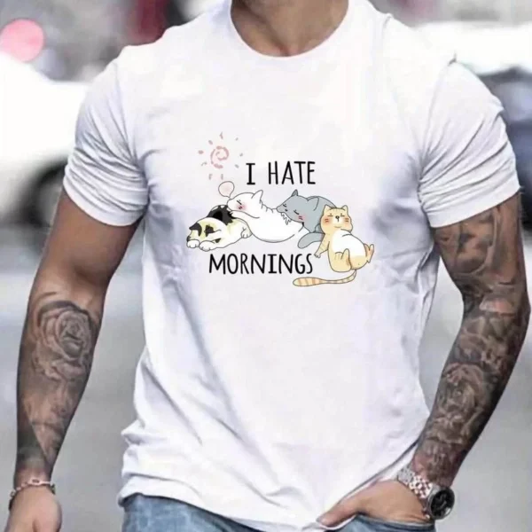 Unisex Baskılı Oversize T-Shirt - Beyaz
