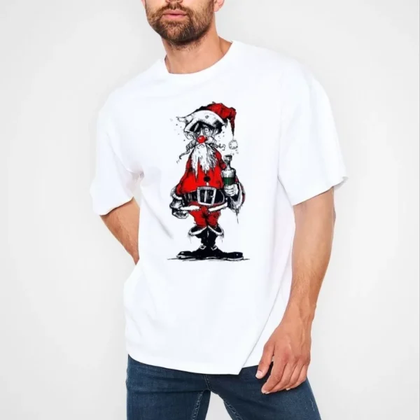 Unisex Bisiklet Yaka Baskılı Oversize T-Shirt - Beyaz