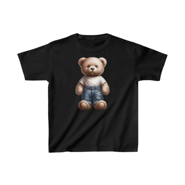 Unisex Çocuk Baskılı T-Shirt - Siyah