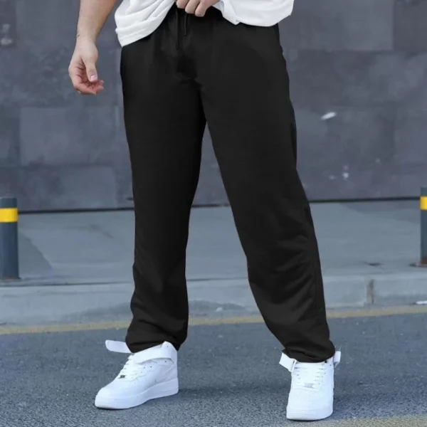 Unisex İki İplik Eşofman Altı - Siyah
