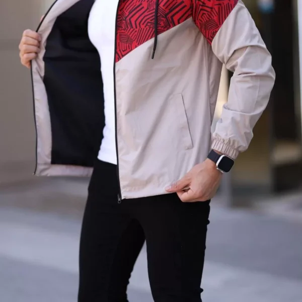 Unisex Kapüşonlu İçi Astarlı Yağmurluk - Bej