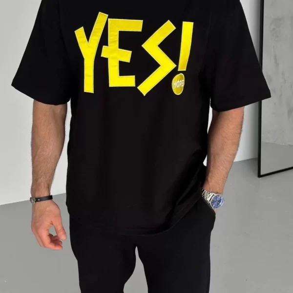 Unisex Nakış İşlemeli T-Shirt - Siyah