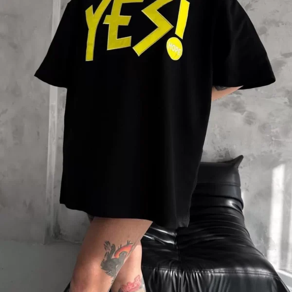 Unisex Nakış İşlemeli T-Shirt - Siyah