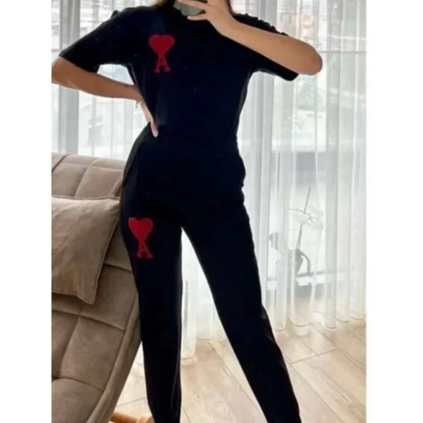 Unisex Paçası Lastikli Eşofman Altlı Takım - Siyah